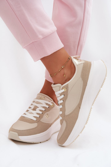 Sneakers tüüpi jalanõud Pealiste omad platvormiga GAP PENELOPE GPIN6155300049 beeži värvi 2