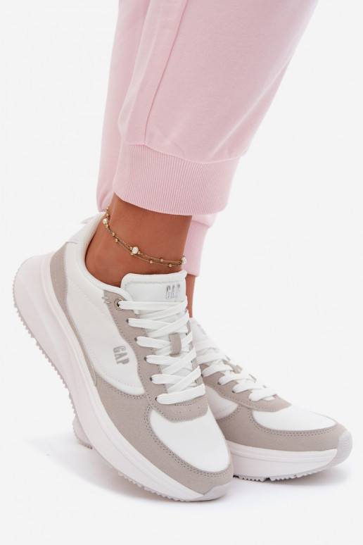 Sneakers tüüpi jalanõud Pealiste omad platvormiga GAP PENELOPE GPIN6155300061 valget värvi