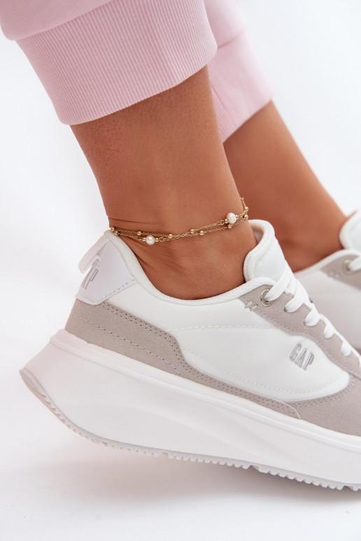 Sneakers tüüpi jalanõud Pealiste omad platvormiga GAP PENELOPE GPIN6155300061 valget värvi