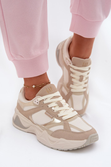 Sneakers tüüpi jalanõud Pealiste omad platvormiga GAP MARATHON GPIN6154923895 beeži värvi