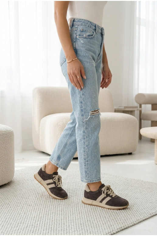 Naiste spordijalanõud kunstnahast pruuni värvi