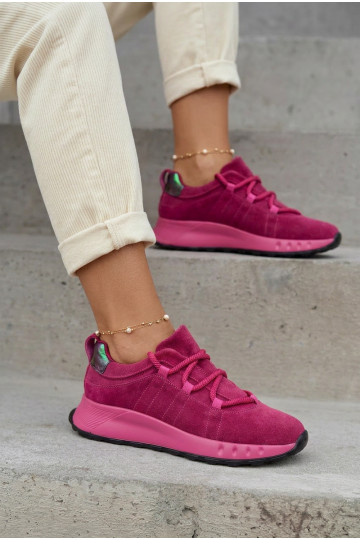 Naisten nubukist sneakers jalatsid Bemela roosa 2