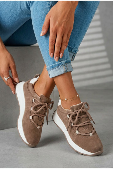 Naisten nubukist sneakers jalatsid Bemela pruun 2