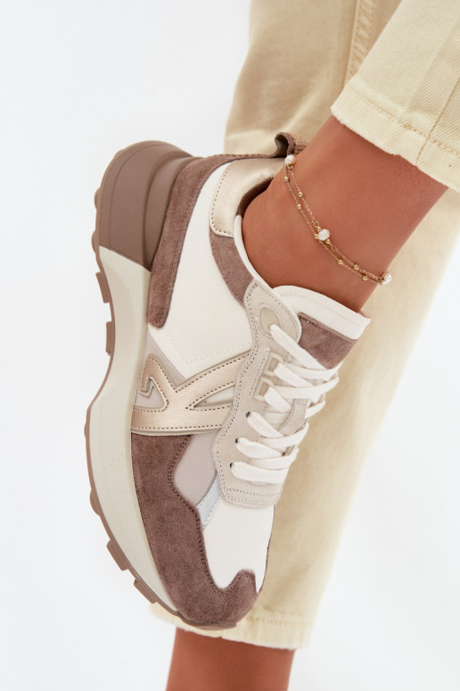 seemisnakhsed Sneakers tüüpi jalanõud Pealiste omad Kobbo 66954 beeži värvi