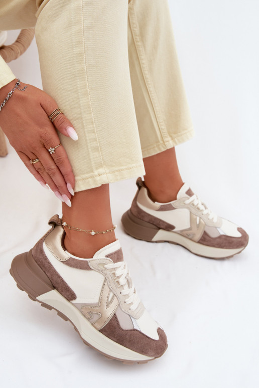 seemisnakhsed Sneakers tüüpi jalanõud Pealiste omad Kobbo 66954 beeži värvi