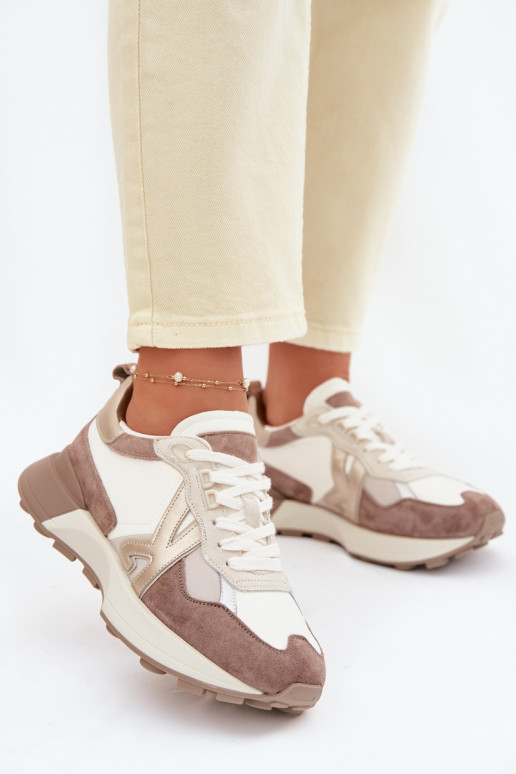 seemisnakhsed Sneakers tüüpi jalanõud Pealiste omad Kobbo 66954 beeži värvi