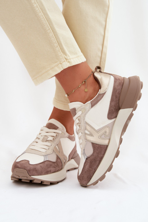 seemisnakhsed Sneakers tüüpi jalanõud Pealiste omad Kobbo 66954 beeži värvi