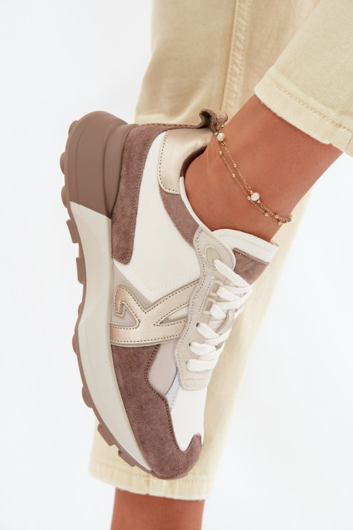 seemisnakhsed Sneakers tüüpi jalanõud Pealiste omad Kobbo 66954 beeži värvi