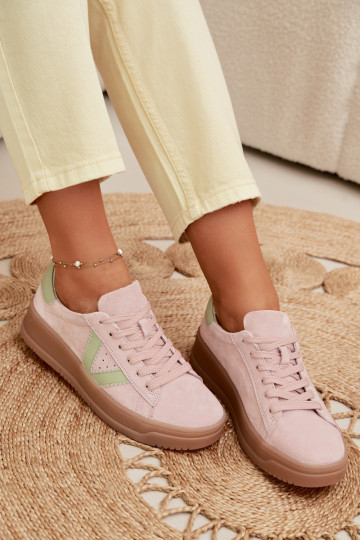 Vinceza 79597 naiste sportlikud kingad naturaalsest sametist platvormiga roosa värvi 2