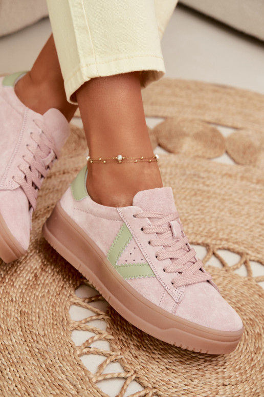 Vinceza 79597 naiste sportlikud kingad naturaalsest sametist platvormiga roosa värvi