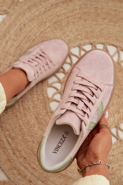 Vinceza 79597 naiste sportlikud kingad naturaalsest sametist platvormiga roosa värvi