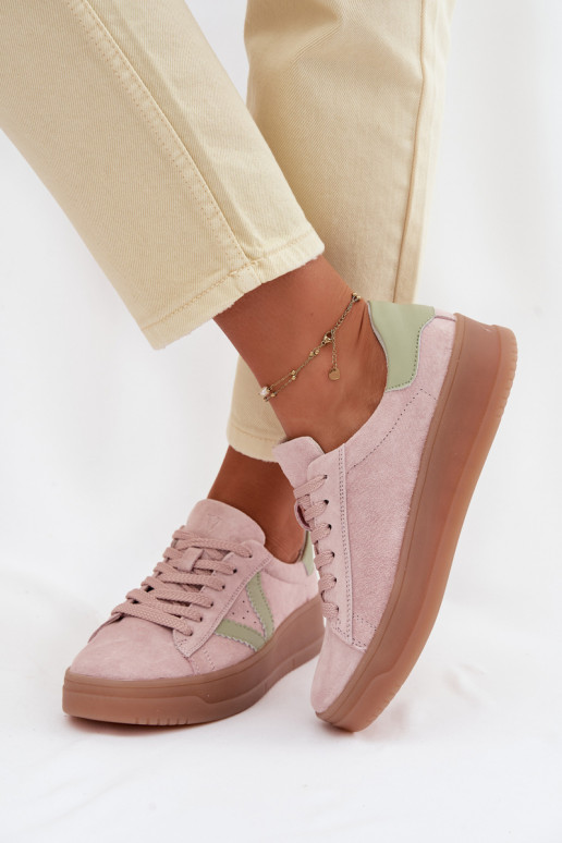 Vinceza 79597 naiste sportlikud kingad naturaalsest sametist platvormiga roosa värvi