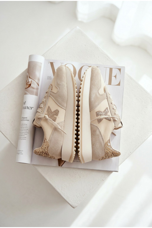 Pealhk seemisnakhsed Sneakers tüüpi jalanõud Pealiste omad platvormiga Kobbo 100103 beeži värvi