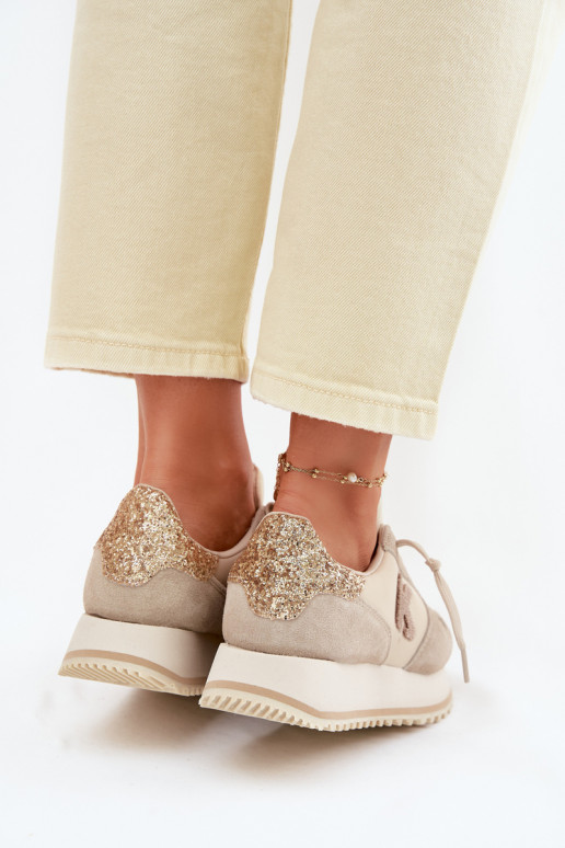 Pealhk seemisnakhsed Sneakers tüüpi jalanõud Pealiste omad platvormiga Kobbo 100103 beeži värvi