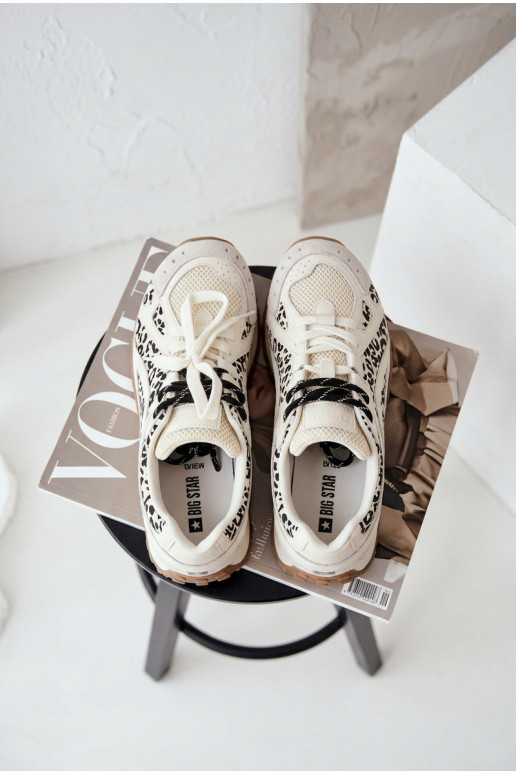 Pealhk seemisnakhsed Sneakers tüüpi jalanõud Pealiste omad Big Star TT274548 valget värvi