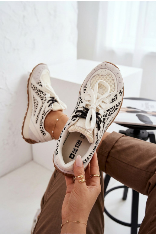 Pealhk seemisnakhsed Sneakers tüüpi jalanõud Pealiste omad Big Star TT274548 valget värvi