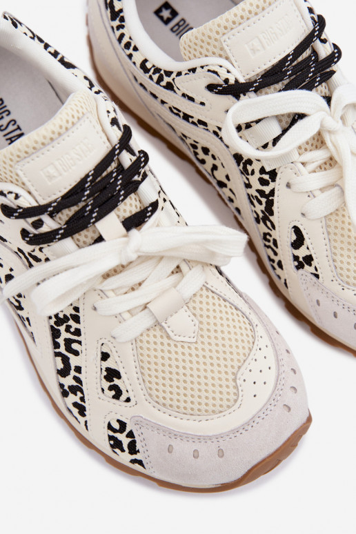 Pealhk seemisnakhsed Sneakers tüüpi jalanõud Pealiste omad Big Star TT274548 valget värvi