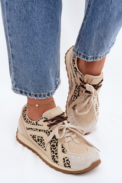 Pealhk seemisnakhsed Sneakers tüüpi jalanõud Pealiste omad Big Star TT274549 beeži värvi