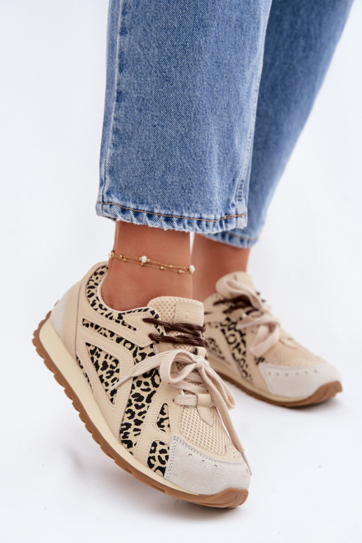 Pealhk seemisnakhsed Sneakers tüüpi jalanõud Pealiste omad Big Star TT274549 beeži värvi