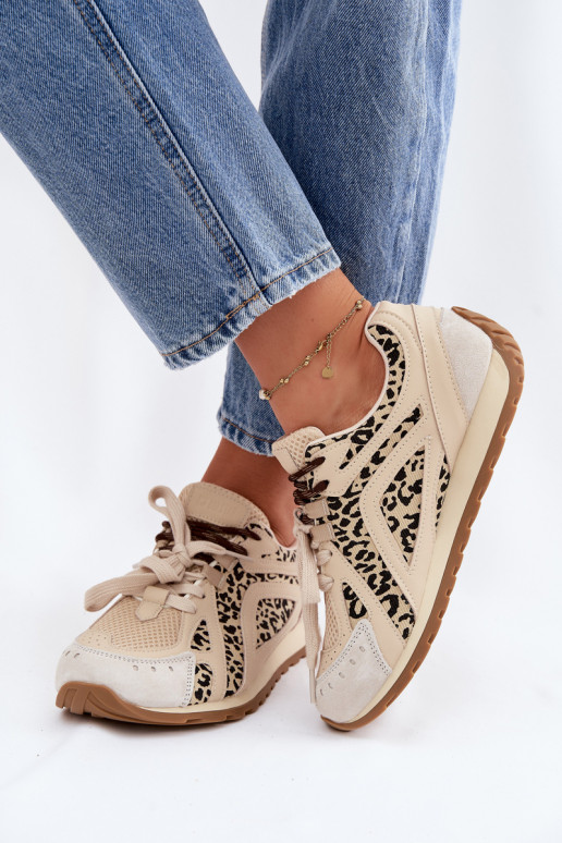 Pealhk seemisnakhsed Sneakers tüüpi jalanõud Pealiste omad Big Star TT274549 beeži värvi