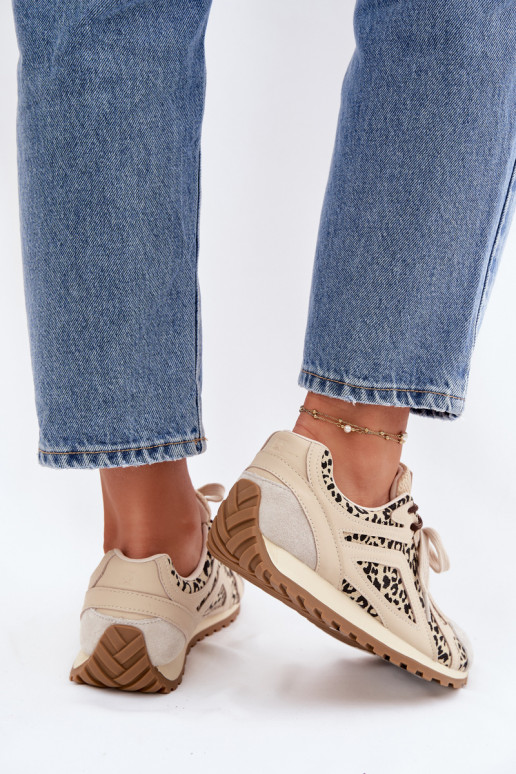 Pealhk seemisnakhsed Sneakers tüüpi jalanõud Pealiste omad Big Star TT274549 beeži värvi