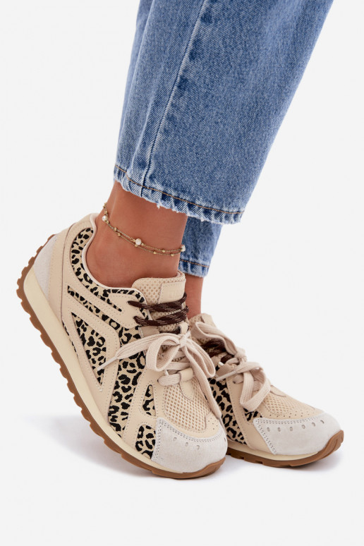 Pealhk seemisnakhsed Sneakers tüüpi jalanõud Pealiste omad Big Star TT274549 beeži värvi