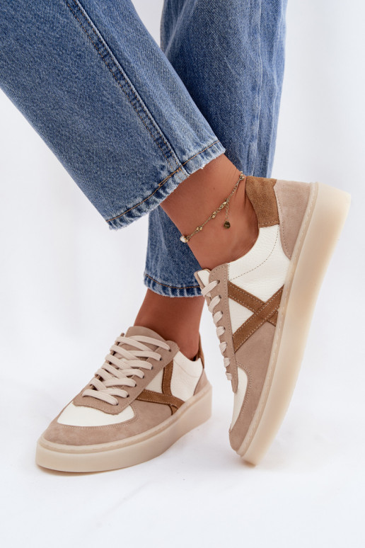 Pealhk seemisnakhsed Sneakers tüüpi jalanõud Pealiste omad Zazoo N1108S5 beeži värvi