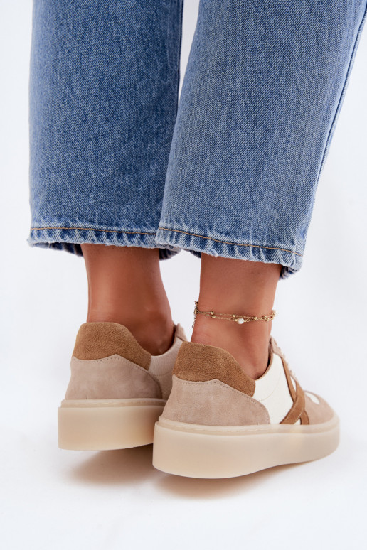 Pealhk seemisnakhsed Sneakers tüüpi jalanõud Pealiste omad Zazoo N1108S5 beeži värvi