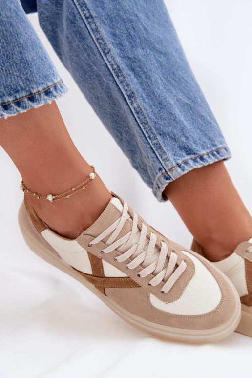 Pealhk seemisnakhsed Sneakers tüüpi jalanõud Pealiste omad Zazoo N1108S5 beeži värvi