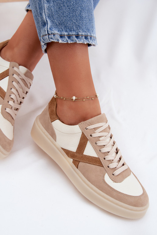 Pealhk seemisnakhsed Sneakers tüüpi jalanõud Pealiste omad Zazoo N1108S5 beeži värvi