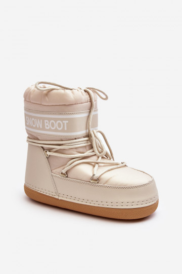 Pealiste omad Nööritavad talvesaapad beeži värvi Soia