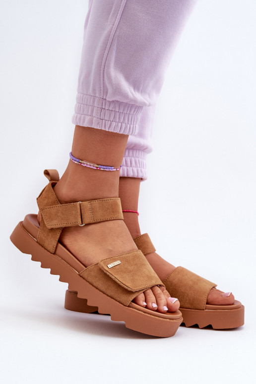 Pealiste omad Seemisnahast kingad platvormiga Big Star NN274705 pruunid värvi