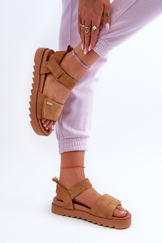 Pealiste omad Seemisnahast kingad platvormiga Big Star NN274705 pruunid värvi