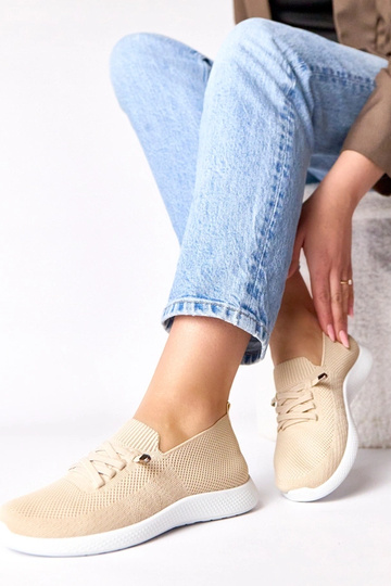 Beżowe damskie sportowe... 2