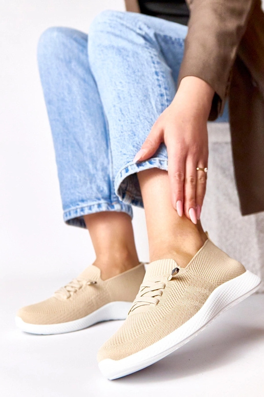 Beżowe damskie sportowe tenisówki Léa