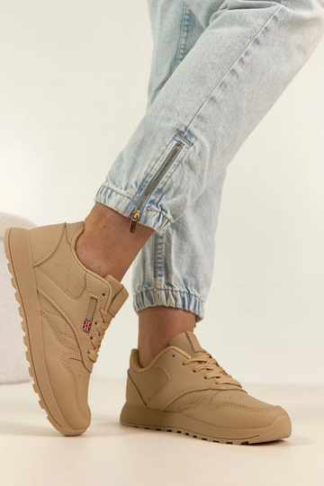 Beżowe sneakersy casualowe... 2
