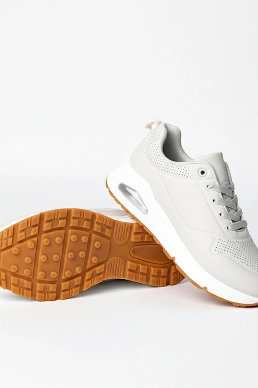 Szare sneakersy na grubej podeszwie...