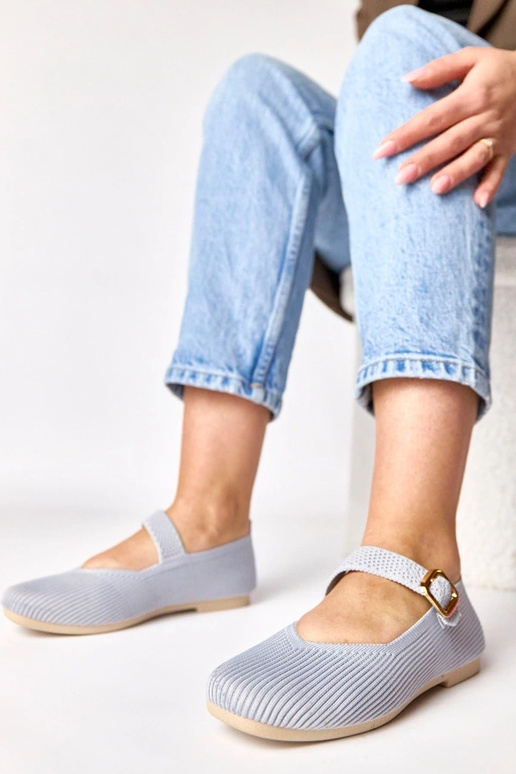 Hallid tekstiilsed ballerina kingad...