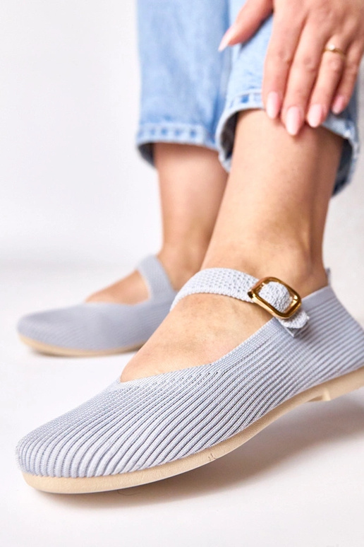 Hallid tekstiilsed ballerina kingad...