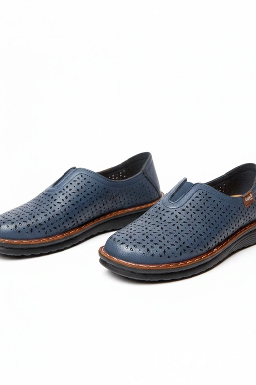 Tumedalt sinised avatud poolsaapad Rosa