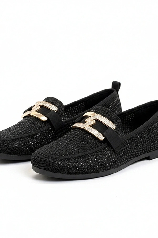 Mustad mokasiinid, kaunistatud...