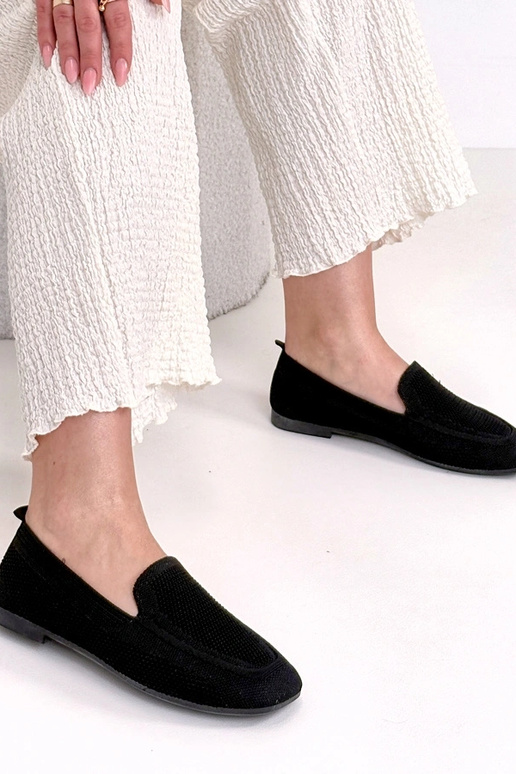 Mustad kangast mokasiinid Addison