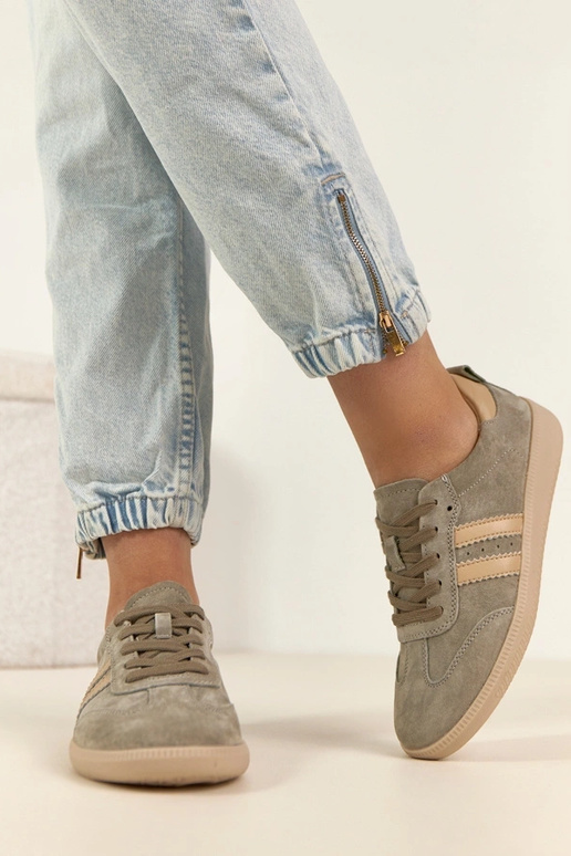 Khaki nahast spordijalatsid Filippo