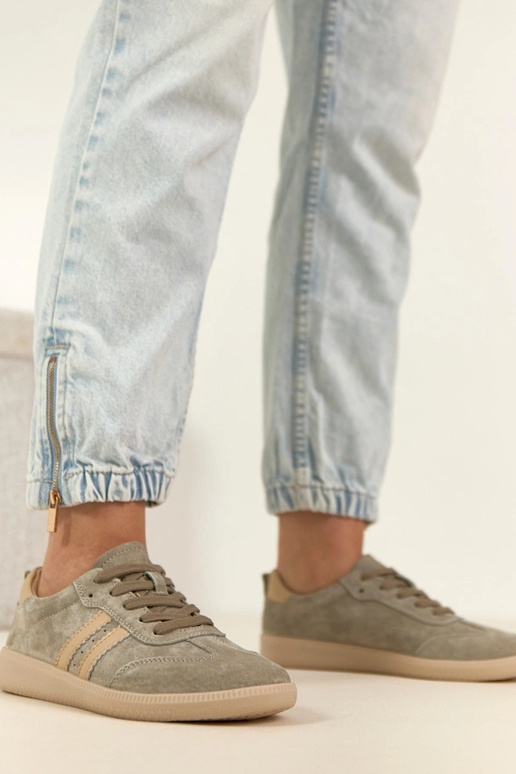 Khaki nahast spordijalatsid Filippo