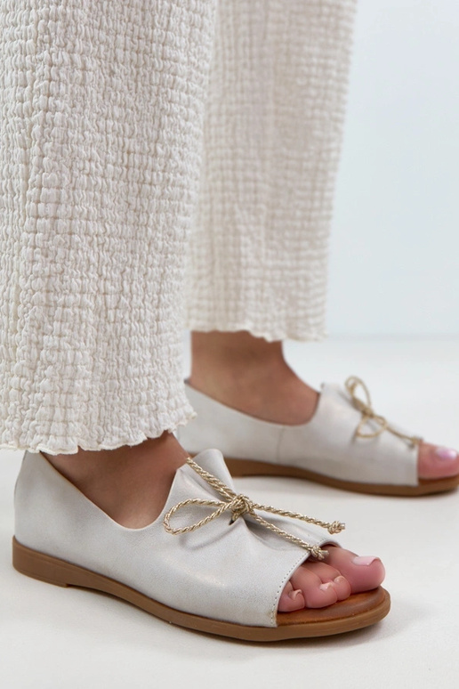 Hallid nahast ballerina kingad avatud...