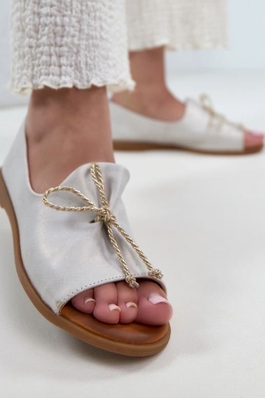 Hallid nahast ballerina kingad avatud...