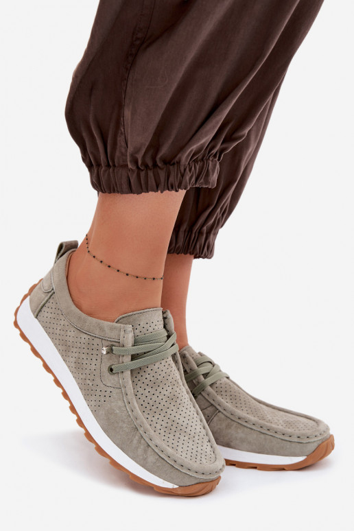 jalatsid Pealiste omadPealturalnego seemisnakhsedu Rohelist värvi Amela