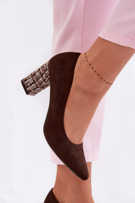 KingadEco Suedeu stiilse kontsaga Sergio Leone PB414 Czekoladosissee