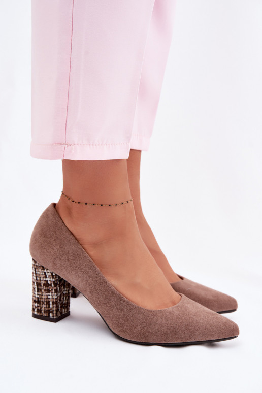 KingadEco Suedeu stiilse kontsaga Sergio Leone PB414 pruunid värvi