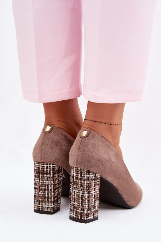 Kingad stiilse kontsaga Sergio Leone PB216 pruunid värvi